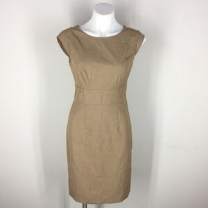 The Limited Tan Sheath Midi Dress